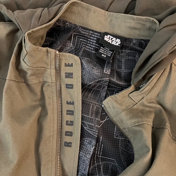 Star Wars Rogue One M Jyn Erso Cosplay Rebel Alliance Cropped Jacket Hot Topic - Picture 5 of 11